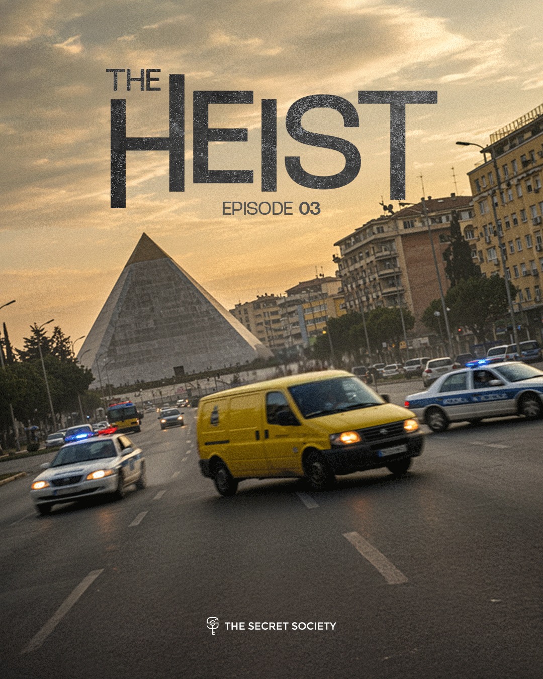 The Heist campaign identity creative